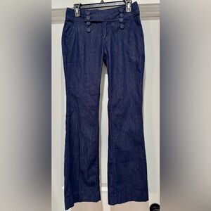 NWT Flamingals Denim Sailor Pants with Flare‎ Leg Size S/29